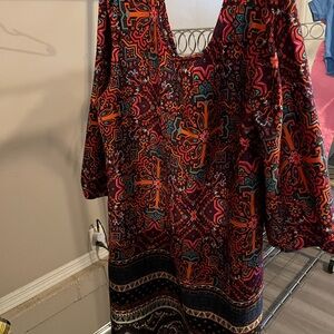 Live 4 Truth Red and Orange Long Sleeve Dress